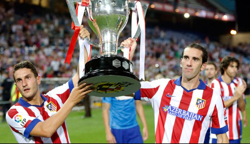Atletico Madrid nhận Cup vô địch giải đấu La Liga
