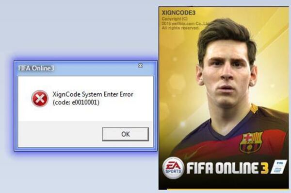 lỗi không vào được FIFA Online 3