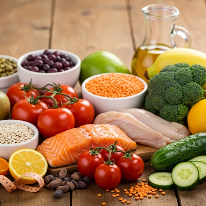 Chế độ ăn giàu đạm, rau xanh, trái cây và đủ nước giúp hỗ trợ cơ thể hồi phục. 